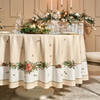 Скатерть круглая &quot;celebration&quot; 220см ,бежевый, 100% хлопок,твил,пропитка Lefard (850-734-28)