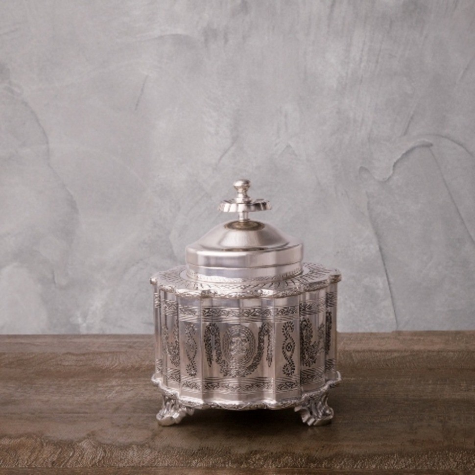 Шкатулка 9057-S, 13, никель, посеребрение, silver plated, ROOMERS TABLEWARE