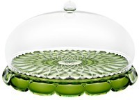 Блюдо сервировочное с крышкой vanity, D30 см, зеленое (79082)