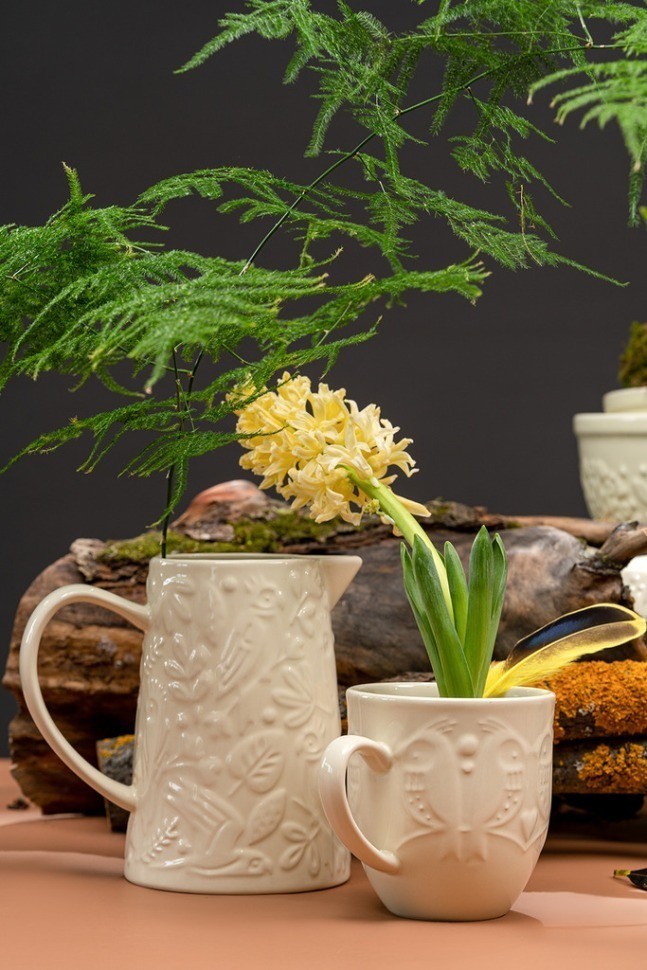 Кувшин birds of paradise, 980 мл, кремовый (75069)