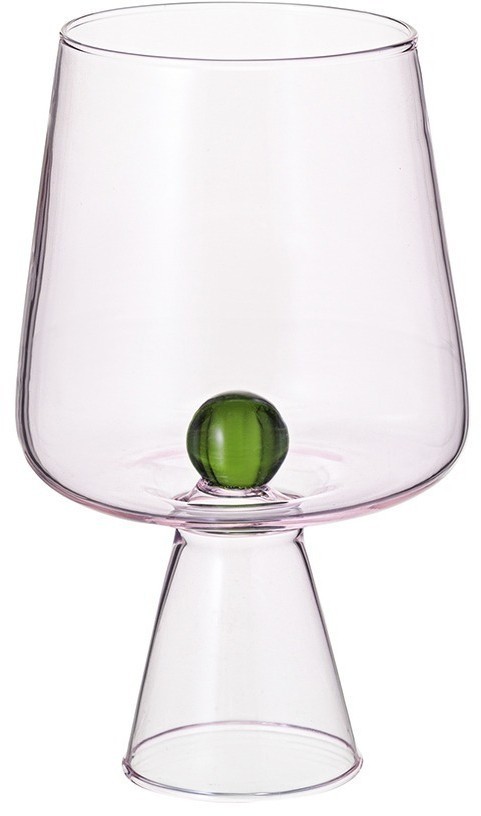 Бокал для вина orb, 400 мл, розовый/зеленый (77818)