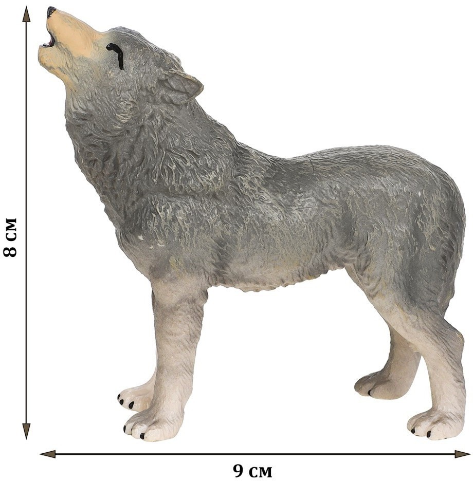 Набор фигурок животных серии "Мир диких животных": овцебык, бобер, волк, белка (набор из 5 предметов) (MM211-219)