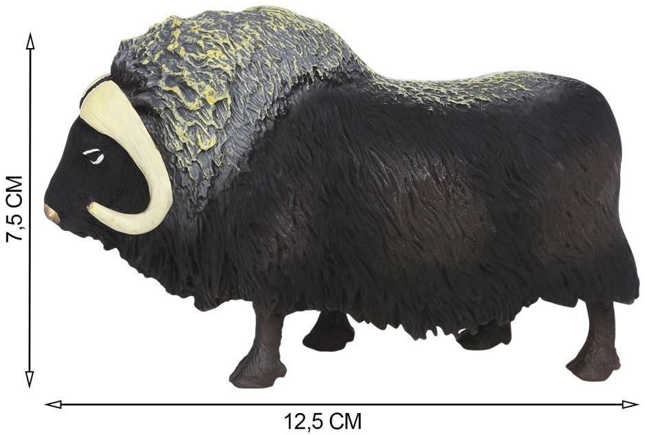 Набор фигурок животных серии "Мир диких животных": овцебык, бобер, волк, белка (набор из 5 предметов) (MM211-219)
