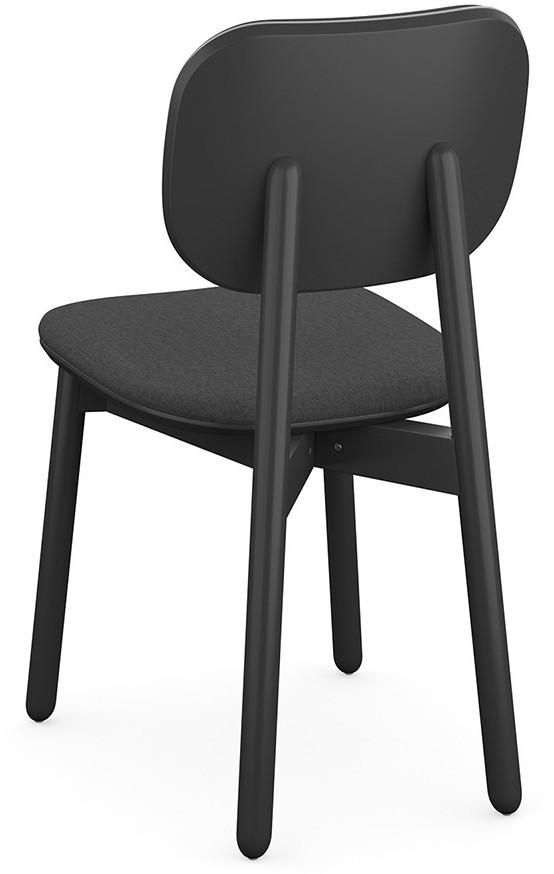 Стул с обивкой saga, рогожка, темно-серый (76424)