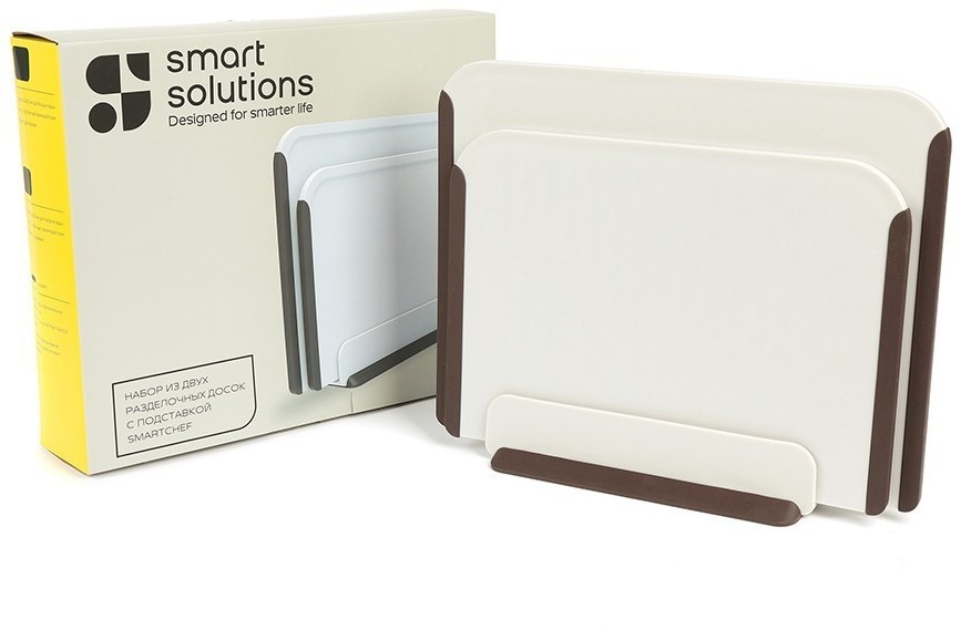 Набор из двух разделочных досок с подставкой smartchef (77289)