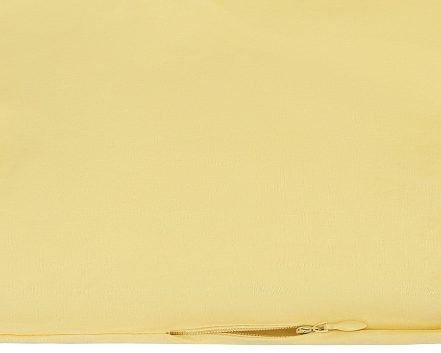 Комплект постельного белья из стираного перкаля светло-желтого цвета из коллекции essential, 200х220 см (77732)