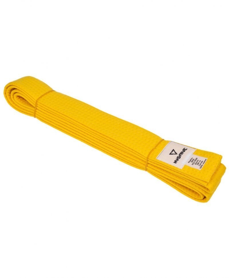 Пояс для единоборств BASE, хлопок/полиэстер, желтый, 280 см (2095344)