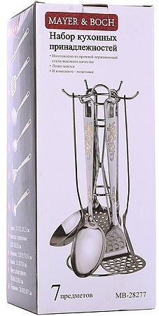 Набор кухонных принадлежностей + подставка 7 предметов MAYER BOCH (28277)