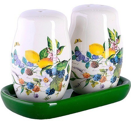 Набор для специй на подставке Лесные ягоды с лимонами LORAINE (60151)