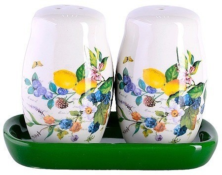 Набор для специй на подставке Лесные ягоды с лимонами LORAINE (60151)