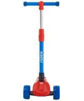 Самокат 3-колесный Juicy R 120/80 мм, красный/синий (2022972)