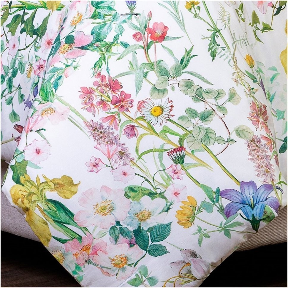 Пододеяльник евро "флёр" 200х220  см хлопок 100%, белый, сатин SANTALINO (985-618)