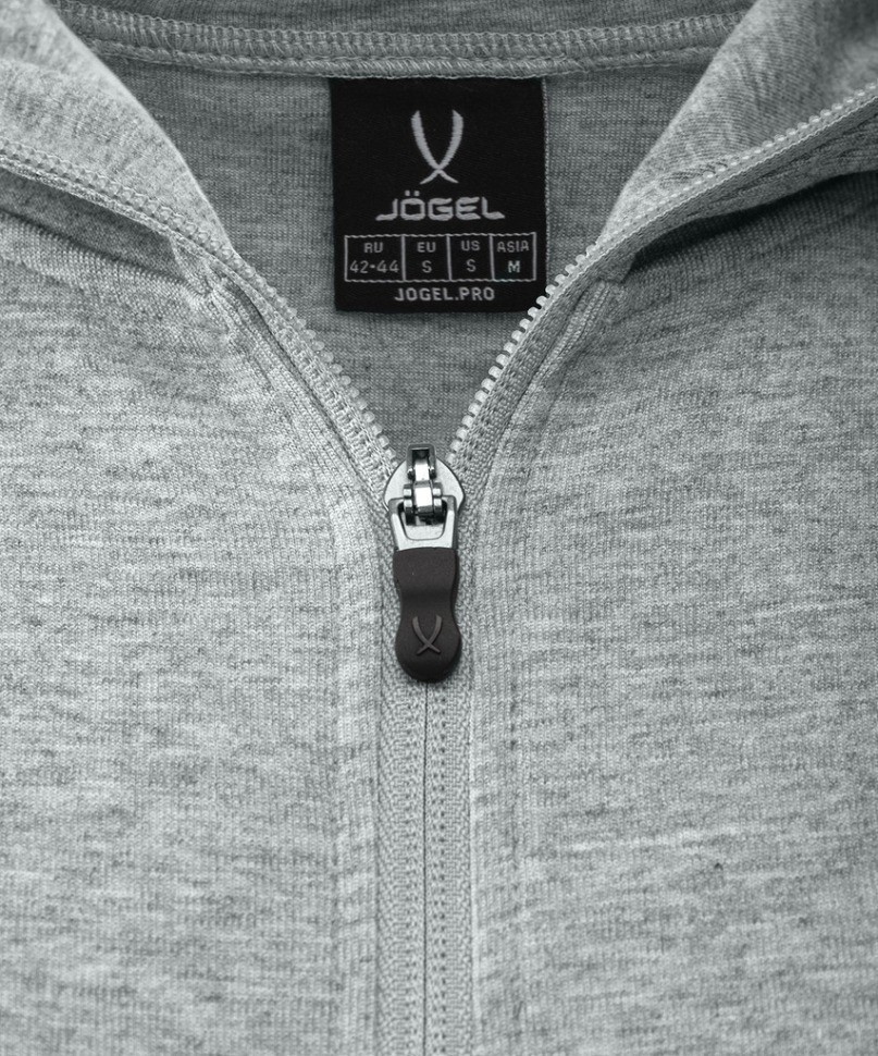 Худи на молнии женское JOGEL ESSENTIAL Athlete Hooded FZ Jacket W, серый (2111635)