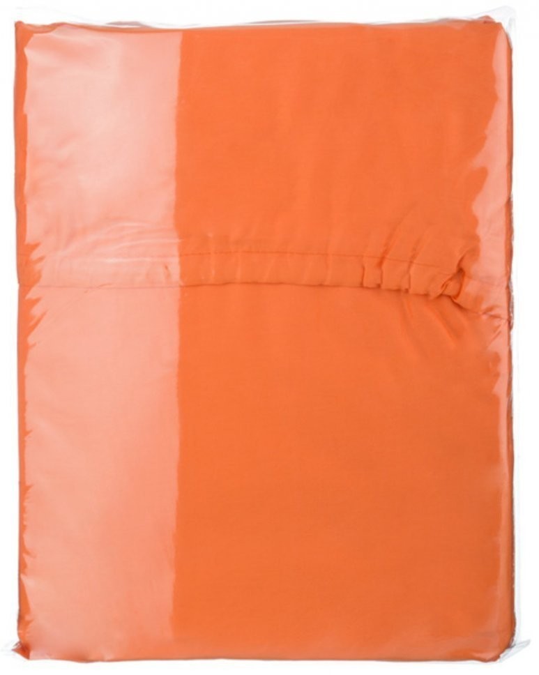 Простыня с резинкой 180х200х30 см хлопок 100%,оранжевый, сатин SANTALINO (985-515)