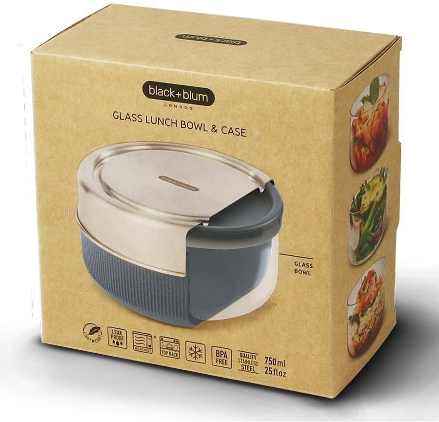 Ланч-бокс glass lunch bowl, 750 мл, серый (67612)