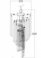 Светильник потолочный d.30,5*68см (TT-00000520)