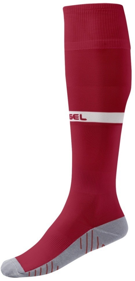 Гетры футбольные JOGEL CAMP ADVANCED SOCKS, гранатовый/белый (2092900)