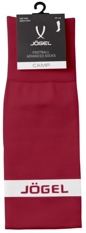 Гетры футбольные JOGEL CAMP ADVANCED SOCKS, гранатовый/белый (2092900)