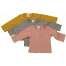 Рубашка из хлопкового муслина серого цвета из коллекции essential 12-18m (69632)