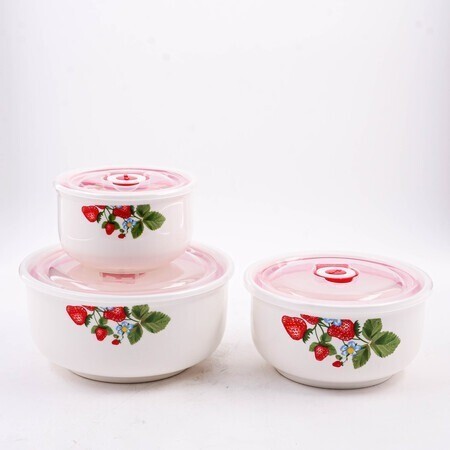 Набор салатников с крышками 3 шт (5153-1)