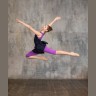 Шорты гимнастические Amanda Black/Purple, полиэстер (1743209)