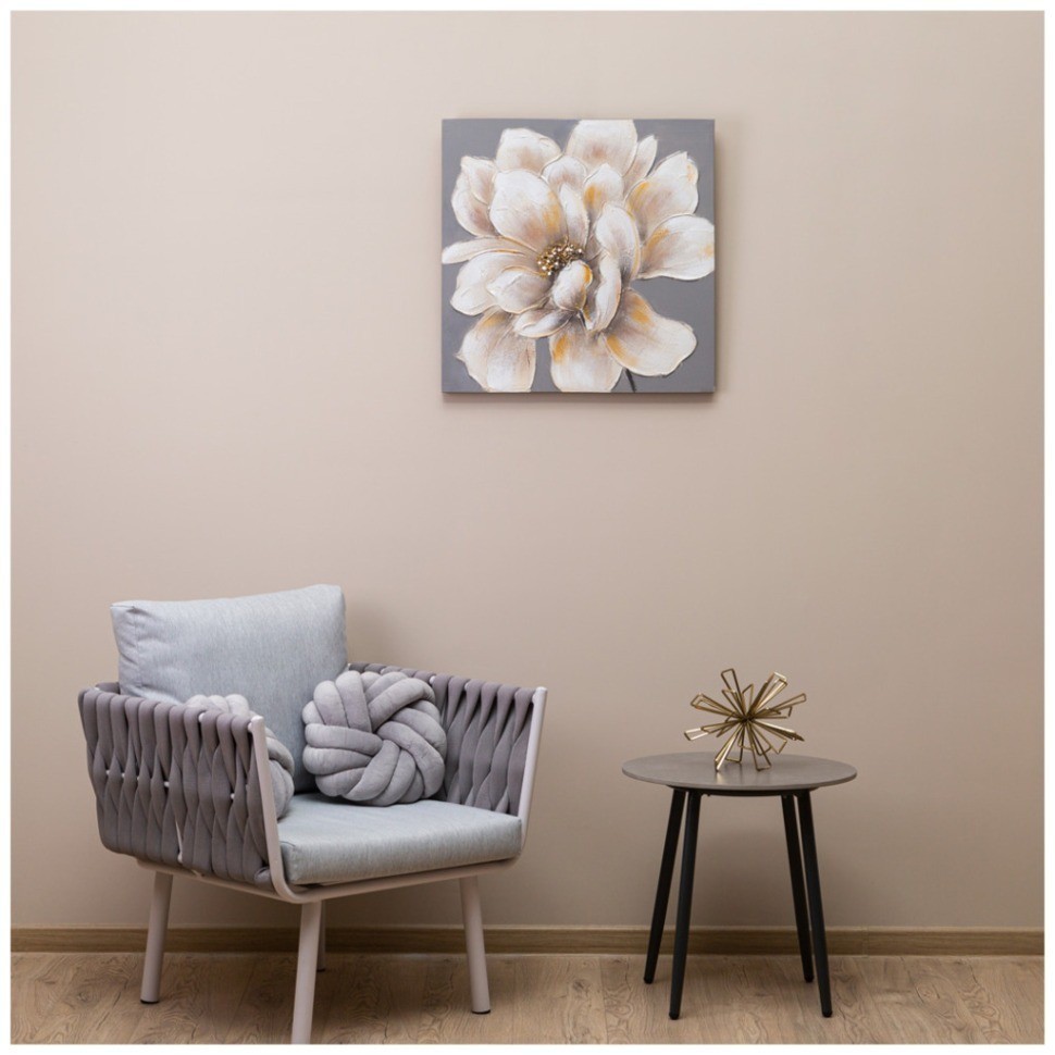 Картина "белый цветок" 60х60х3 см Bronco (534-205)