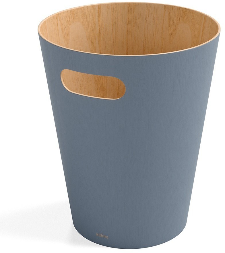 Корзина для мусора woodrow, 7,5 л, серо-голубая (78708)