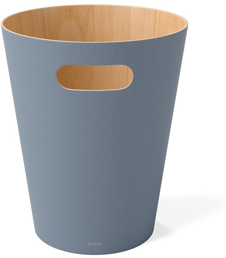 Корзина для мусора woodrow, 7,5 л, серо-голубая (78708)