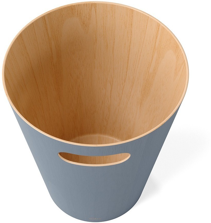 Корзина для мусора woodrow, 7,5 л, серо-голубая (78708)