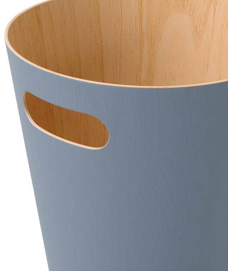 Корзина для мусора woodrow, 7,5 л, серо-голубая (78708)