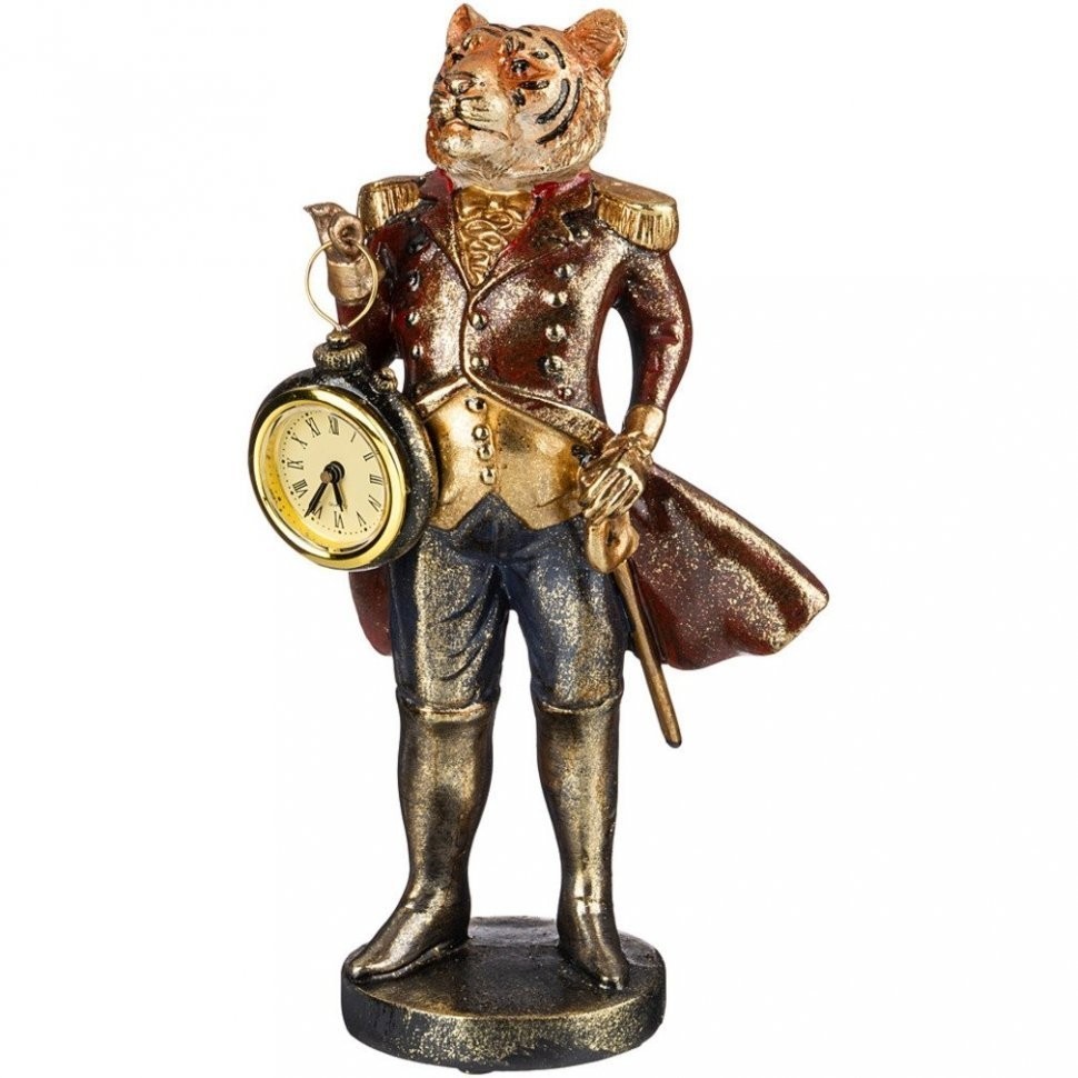 Фигурка с часами коллекция" средневековый бал "тигр" 13*12*26,5 см Lefard (774-159)