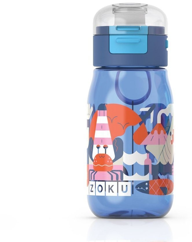 Бутылочка детская с крышкой 475 мл синяя (66306)