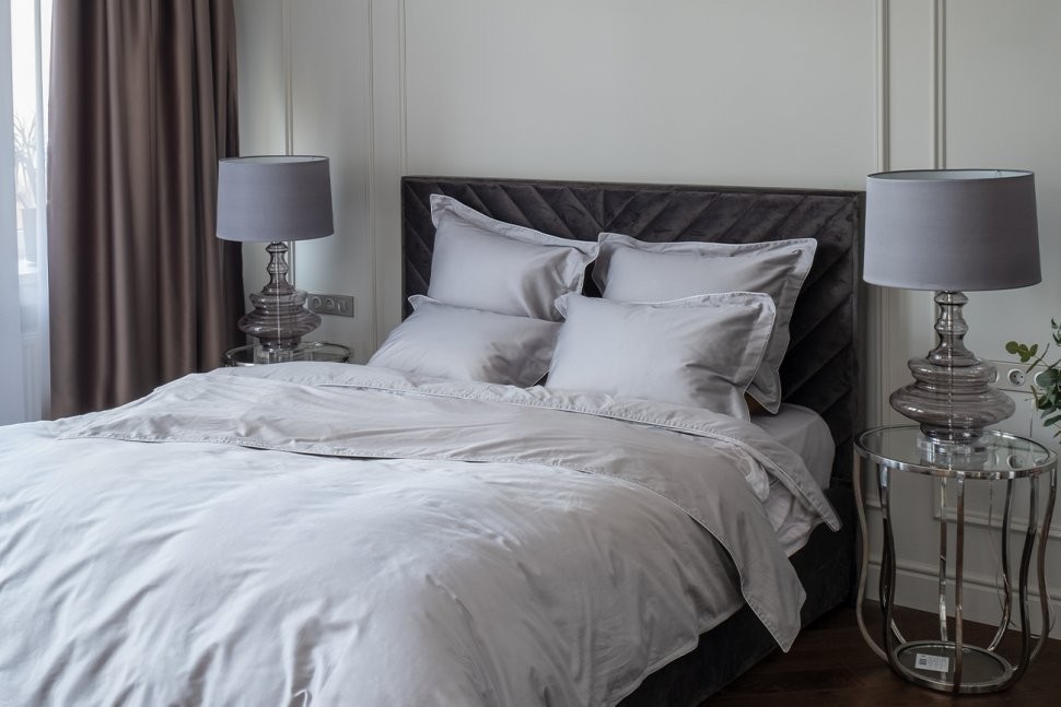 Простыня на рез сатин сер 160*200*30 (TT-00008012)