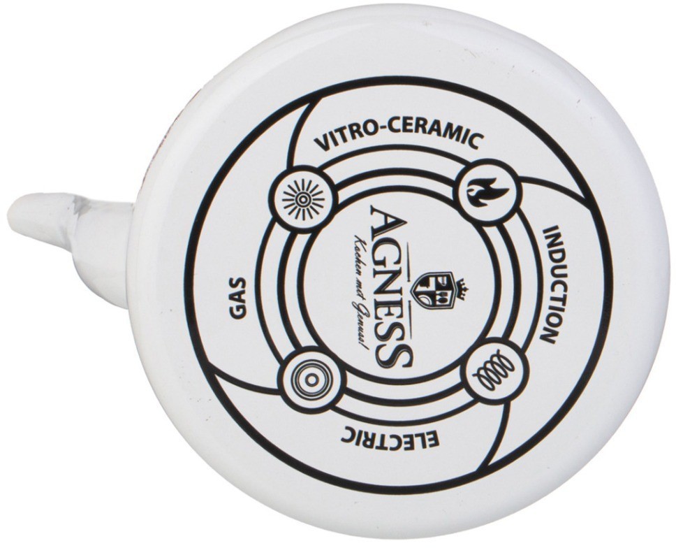 Чайник agness эмалированный со съемным фильтром из нжс серия "family house", 1,1 л (943-061)