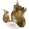 Чаша металл. декорат.  "Лист" 27*33*24см золото/хром (TT-00005563)