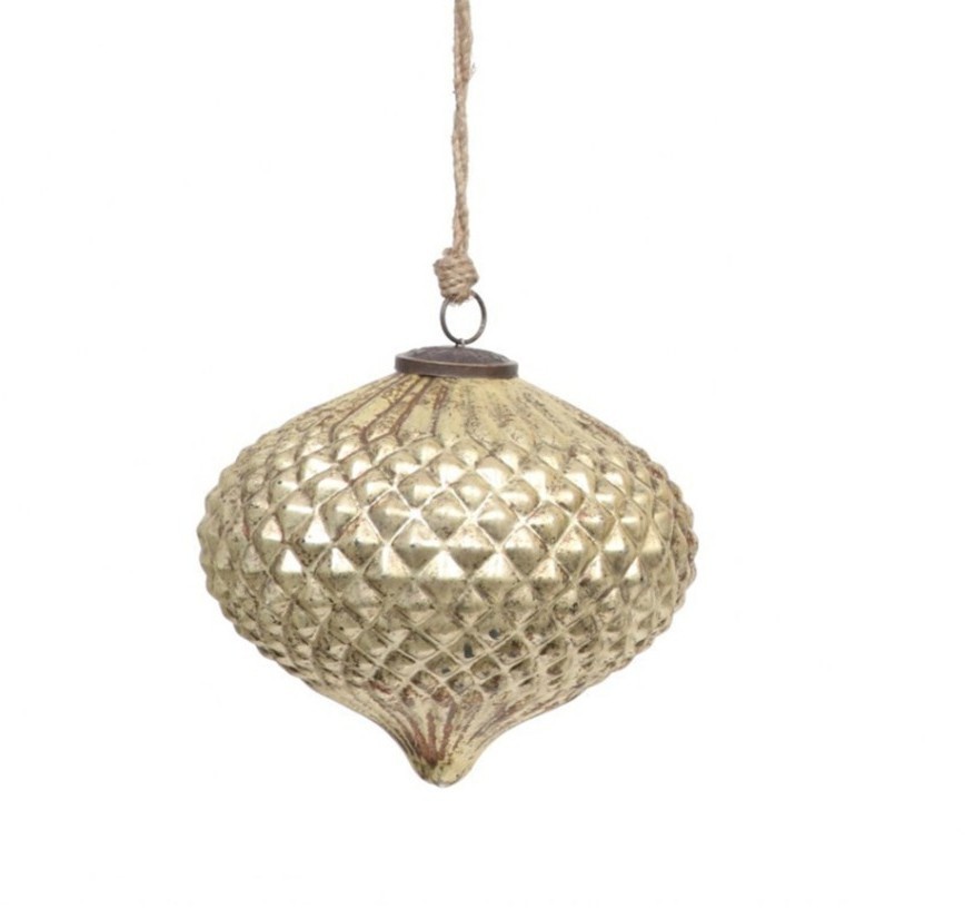 Новогодняя игрушка BL-008A, 15, стекло, Rustic gold, ROOMERS FURNITURE