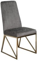 Стул велюр шенилл серый/браш.золото 49*65*99см (TT-00013559)