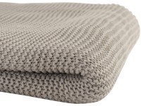 Плед жемчужной вязки серого цвета essential, 180х220 см (63271)