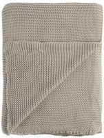 Плед жемчужной вязки серого цвета essential, 180х220 см (63271)