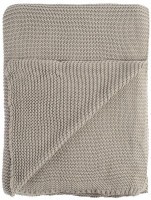 Плед жемчужной вязки серого цвета essential, 180х220 см (63271)