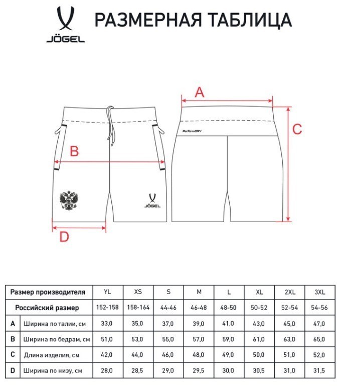 Шорты парадные JOGEL NATIONAL PerFormDRY Woven Shorts, темно-синий (2110169)