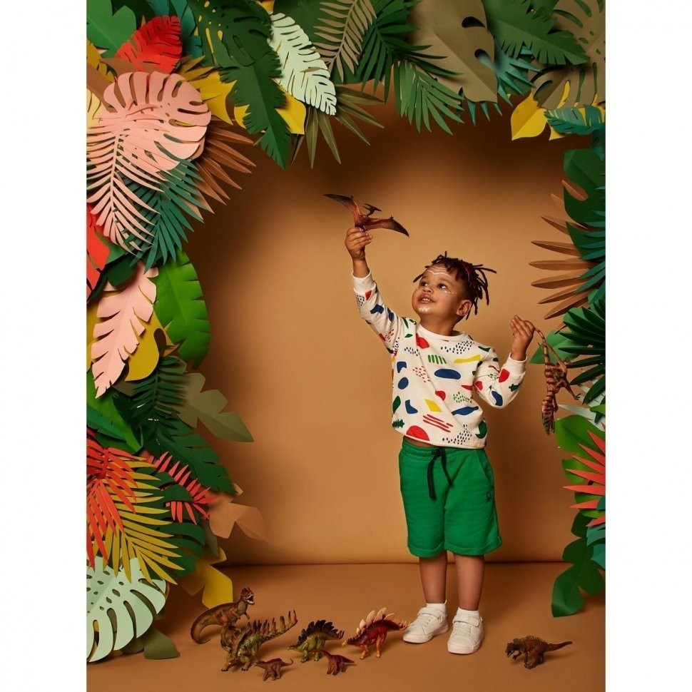 Динозавры и драконы для детей серии "Мир динозавров": птеродактили, диметродон, тираннозавр, троодон, велоцираптор (набор фигурок из 7 предметов) (MM206-016)