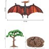 Динозавры и драконы для детей серии "Мир динозавров": птеродактили, диметродон, тираннозавр, троодон, велоцираптор (набор фигурок из 7 предметов) (MM206-016)
