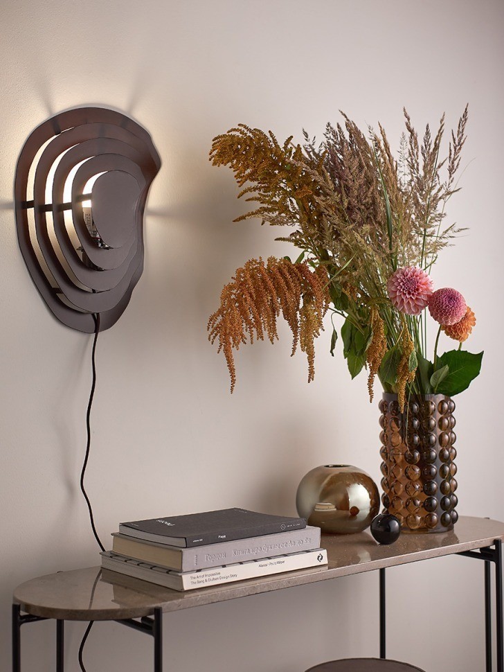 Ваза molecule, 28 см, сепия (79407)