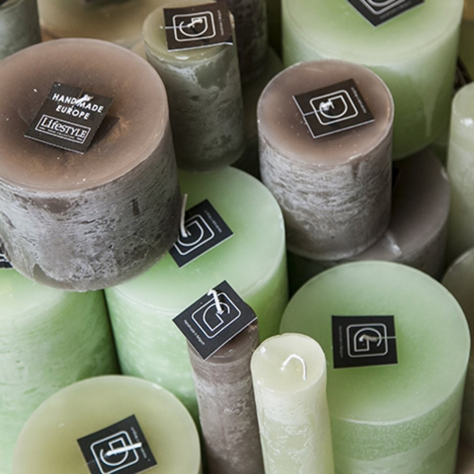 Свеча G143-PIS, 5.7 см, Воск, pistache, GOMMAIRE