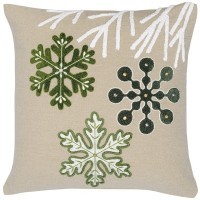 Подушка декоративная с вышивкой snow flakes из коллекции new year essential, 45х45 см (75361)