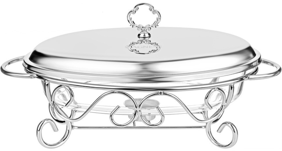 Мармит agness  овальный silver 2,4l (781-500)
