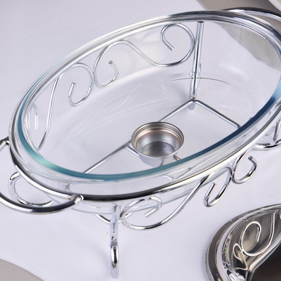 Мармит agness  овальный silver 2,4l (781-500)