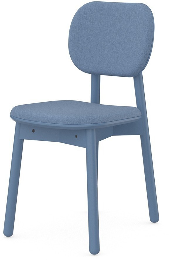 Стул с обивкой saga, рогожка, синий (76423)