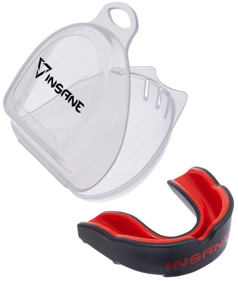 Капа 1-челюстная LEOPARD, ЭВА, красный/черный, детский (2101027)